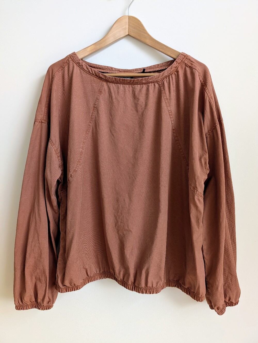 Prana Medium 100% Tencel Lyocell Soft Terracotta Orange Blouse Top